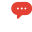 Red chat bubble icon with three white dots, representing messaging, feedback, or customer communication by the best digital marketing & local SEO company in Indore.