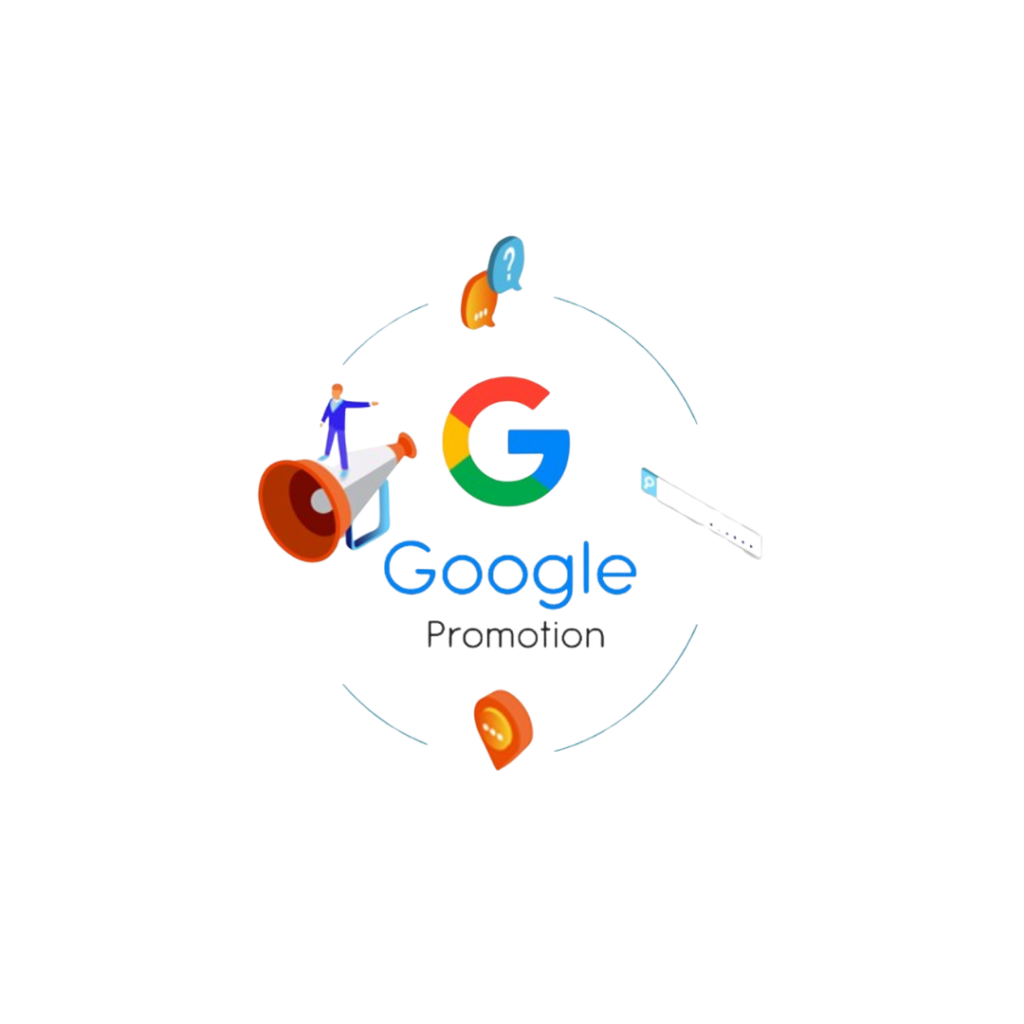 "Google logo with promotional elements representing Google Ads and online marketing solutions by XTRIM DIGITECH."