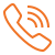 "An orange phone call icon indicating communication."