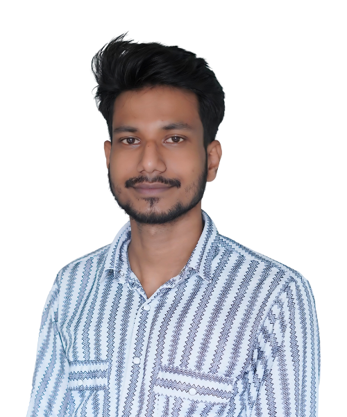 A person named Nikhil, wearing a striped shirt, smiling and looking confidently at the camera. Yash is a member of the Xtrim Digitech team.