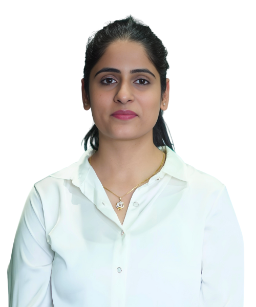 Umita, Operational Head, in a white shirt with a poised expression.
