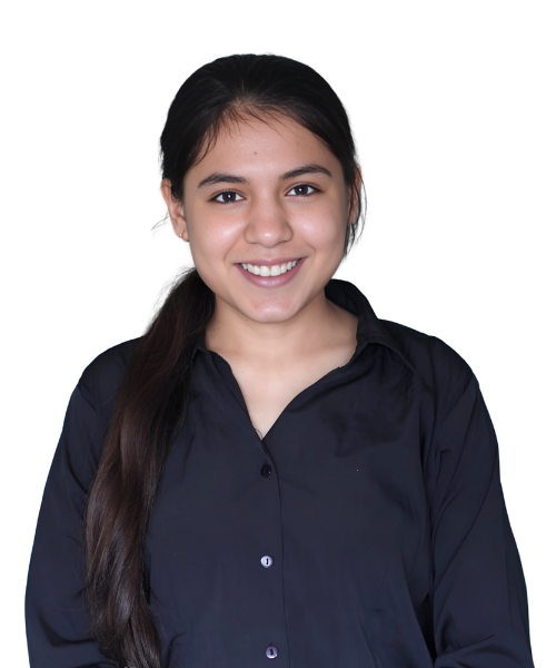 A person named Yashika, wearing a black shirt, smiling in front of a neutral background. Yashika is currently working at Xtrim Digitech.