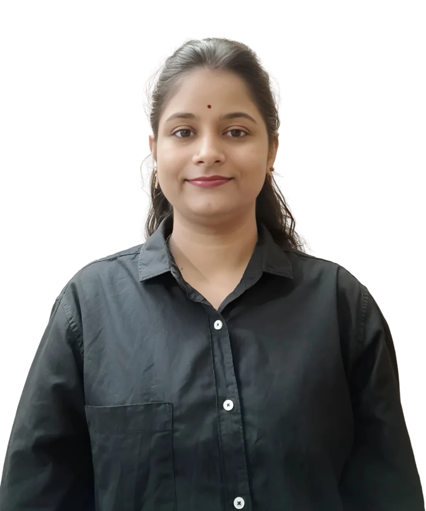Anjali Dadarya, Sales Executive at Xtrim Digitech Pvt Ltd, Indore since 2020, professional profile photo in black formal shirt