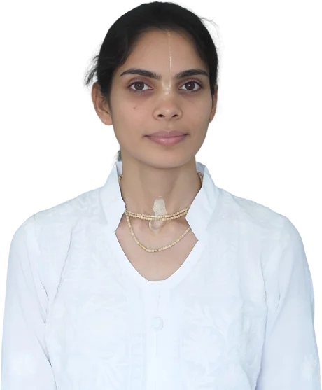 Sonam Jha, Web Developer at Xtrim Digitech Pvt Ltd, Indore since 2023, professional profile photo in white traditional attire